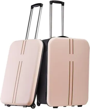 Durable Suitcase for Women Collapsible Carry On Luggage Robust Durable Portable Suitcases With Wheels Travel Suitcase Retro Suit Case (Color : C, Size : 20in)
