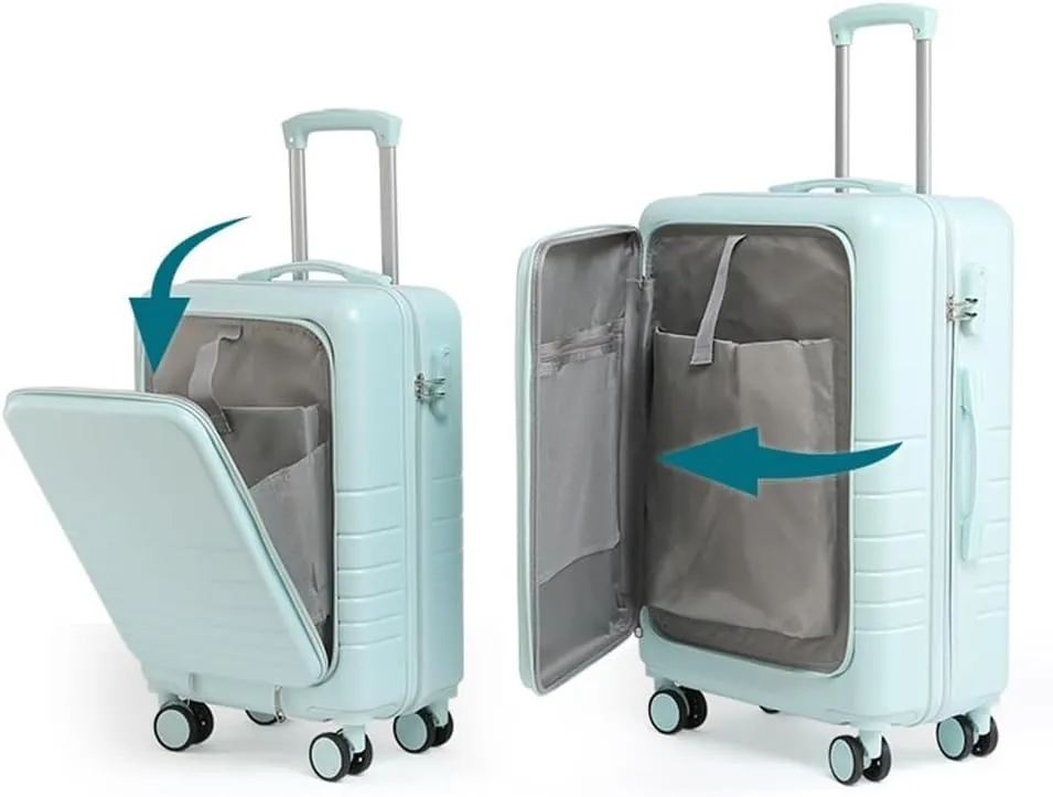 Durable Suitcase for Women Luggage Suitcase Piece Set Carry On ABS PC Spinner Trolley,Durable Travel Luggage Retro Suit Case (Color : Pink, Size : 24 14in)