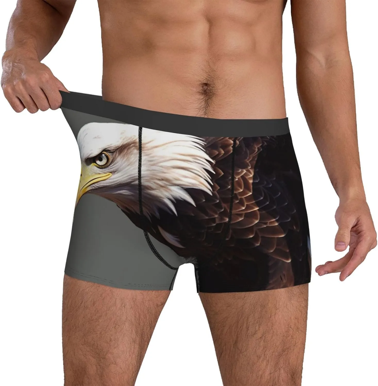 Eagle Men's Boxer Briefs Breathable Stretch Underwear Moisture-Wicking Trunks for Men