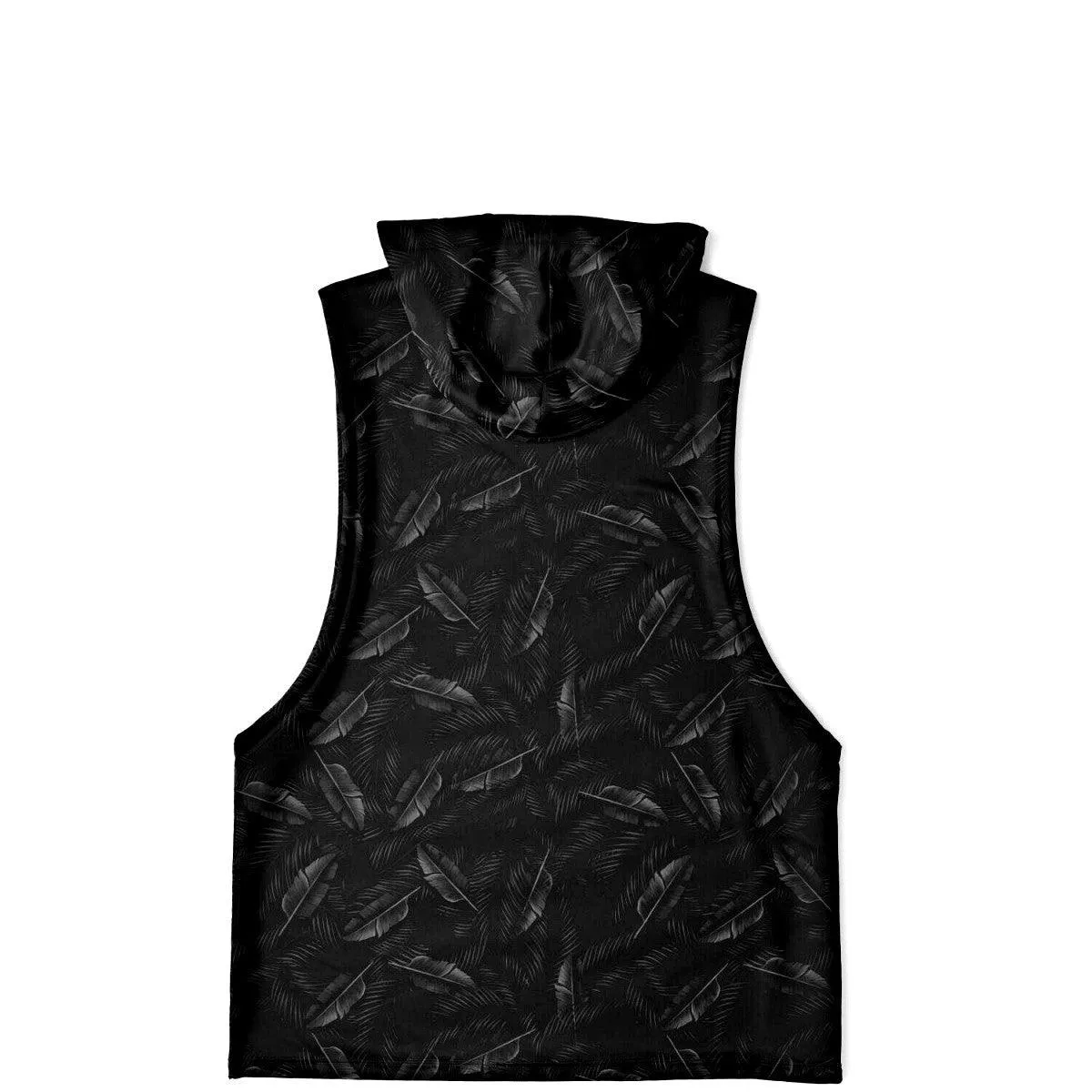 EcoFlex™ Sleeveless Hoodie - Black Palms