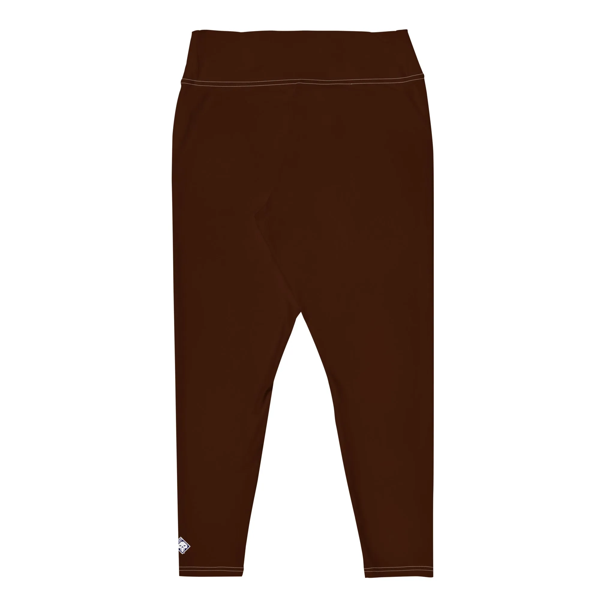 Empower Your Moves: Plus Size Solid Yoga Leggings for Women - Chocolate