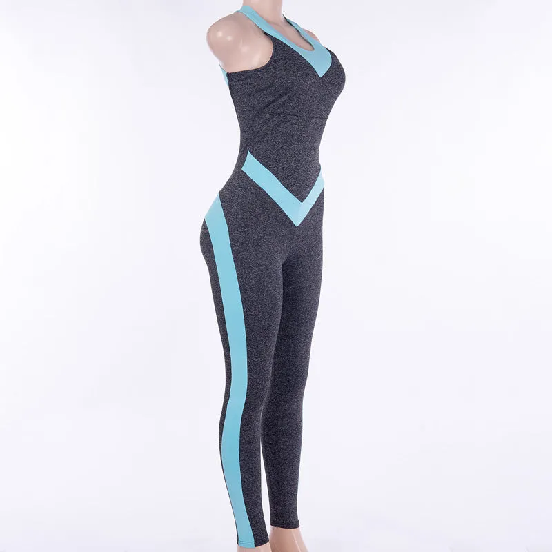 ENERGY GIRLS OPEN BACK YOGA BODYSUIT IN GREY