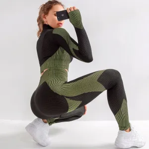 Ensembles de yoga sportive à manches longues