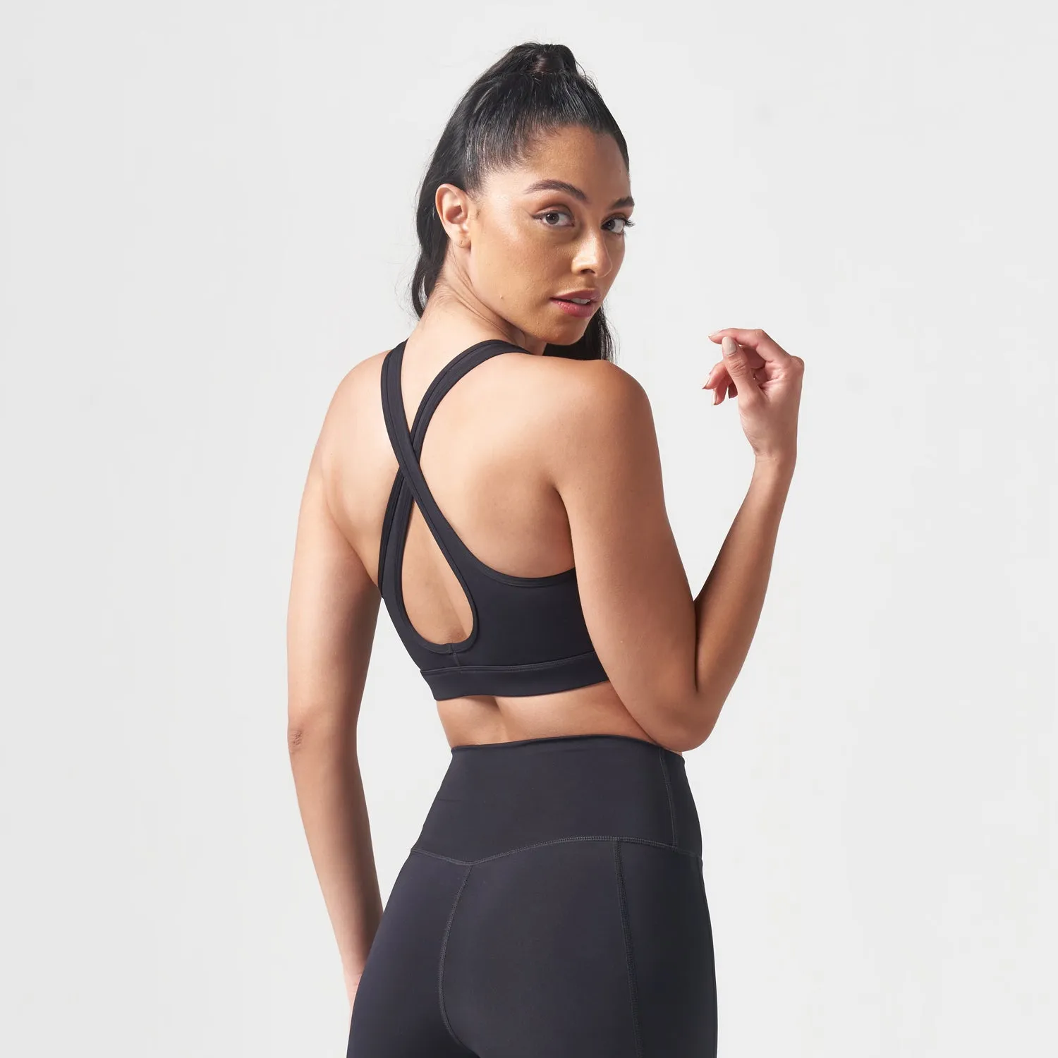 Essential Medium Impact Bra - Black
