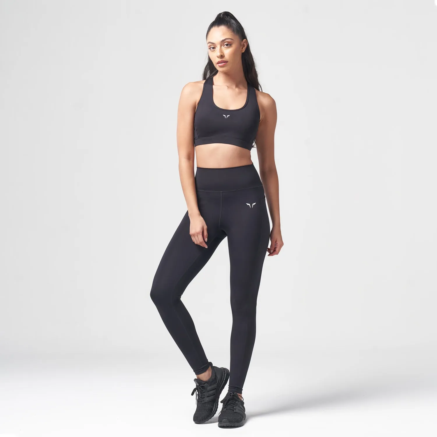 Essential Medium Impact Bra - Black
