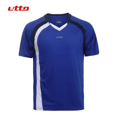 Etto Professional Men Short Sleeve Soccer Jersey Team Training Uniform Kids Boys Football Match Shirt Quick Dry S~4XL HUC004