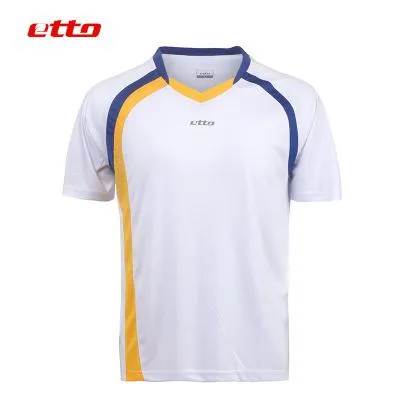 Etto Professional Men Short Sleeve Soccer Jersey Team Training Uniform Kids Boys Football Match Shirt Quick Dry S~4XL HUC004