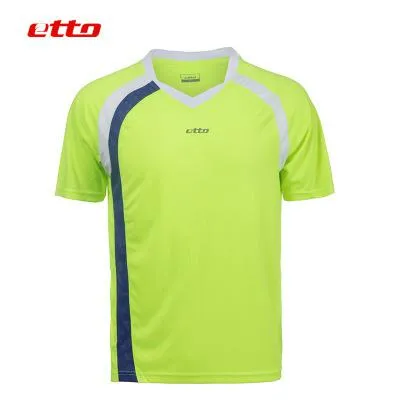 Etto Professional Men Short Sleeve Soccer Jersey Team Training Uniform Kids Boys Football Match Shirt Quick Dry S~4XL HUC004