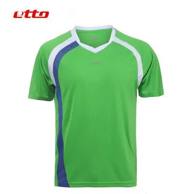 Etto Professional Men Short Sleeve Soccer Jersey Team Training Uniform Kids Boys Football Match Shirt Quick Dry S~4XL HUC004