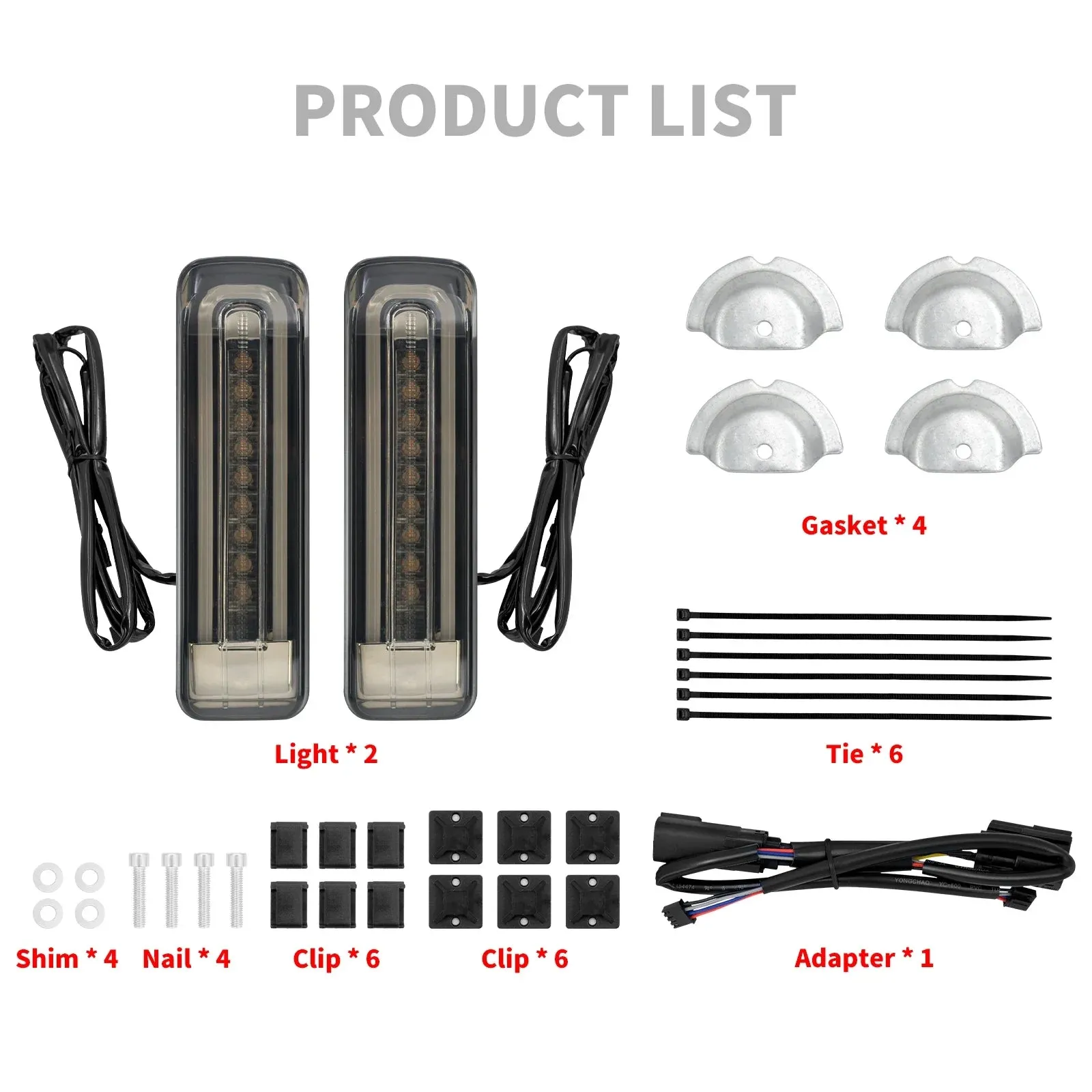 Fender LED Lights Turn Signal Saddlebag Filler Insert Brake Lamps For Harley Touring FLHTCU FLHTCUL FLTRU Ultra 14-Up