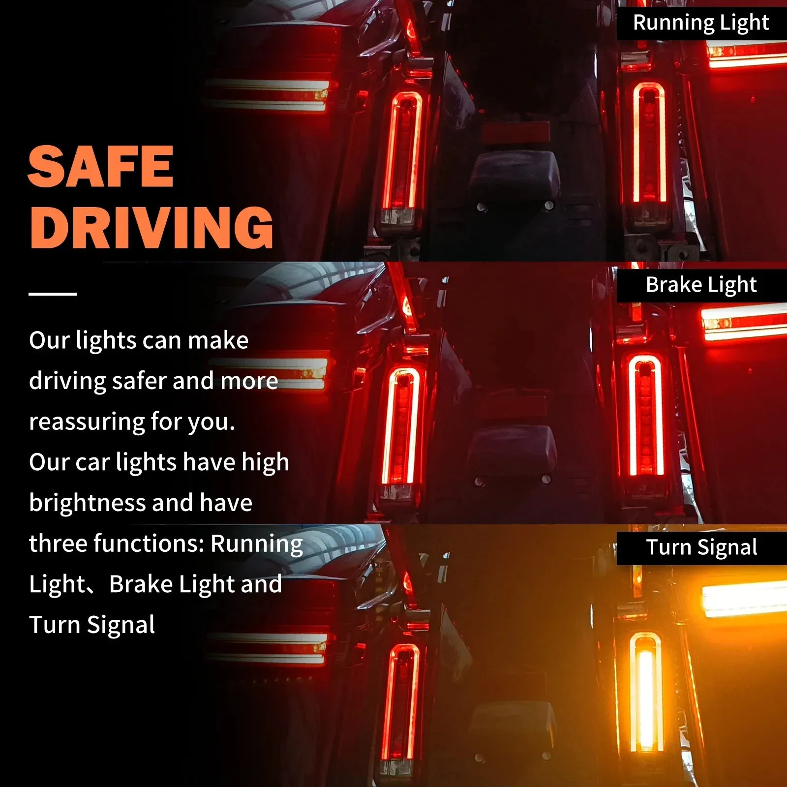 Fender LED Lights Turn Signal Saddlebag Filler Insert Brake Lamps For Harley Touring FLHTCU FLHTCUL FLTRU Ultra 14-Up