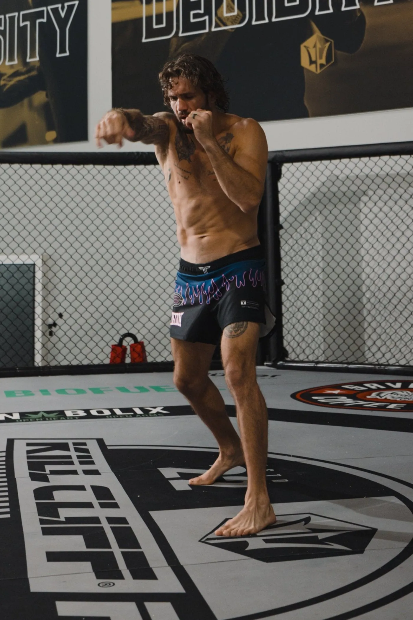 Fire FC Fight Shorts (5"&7“ Inseam) - Blue