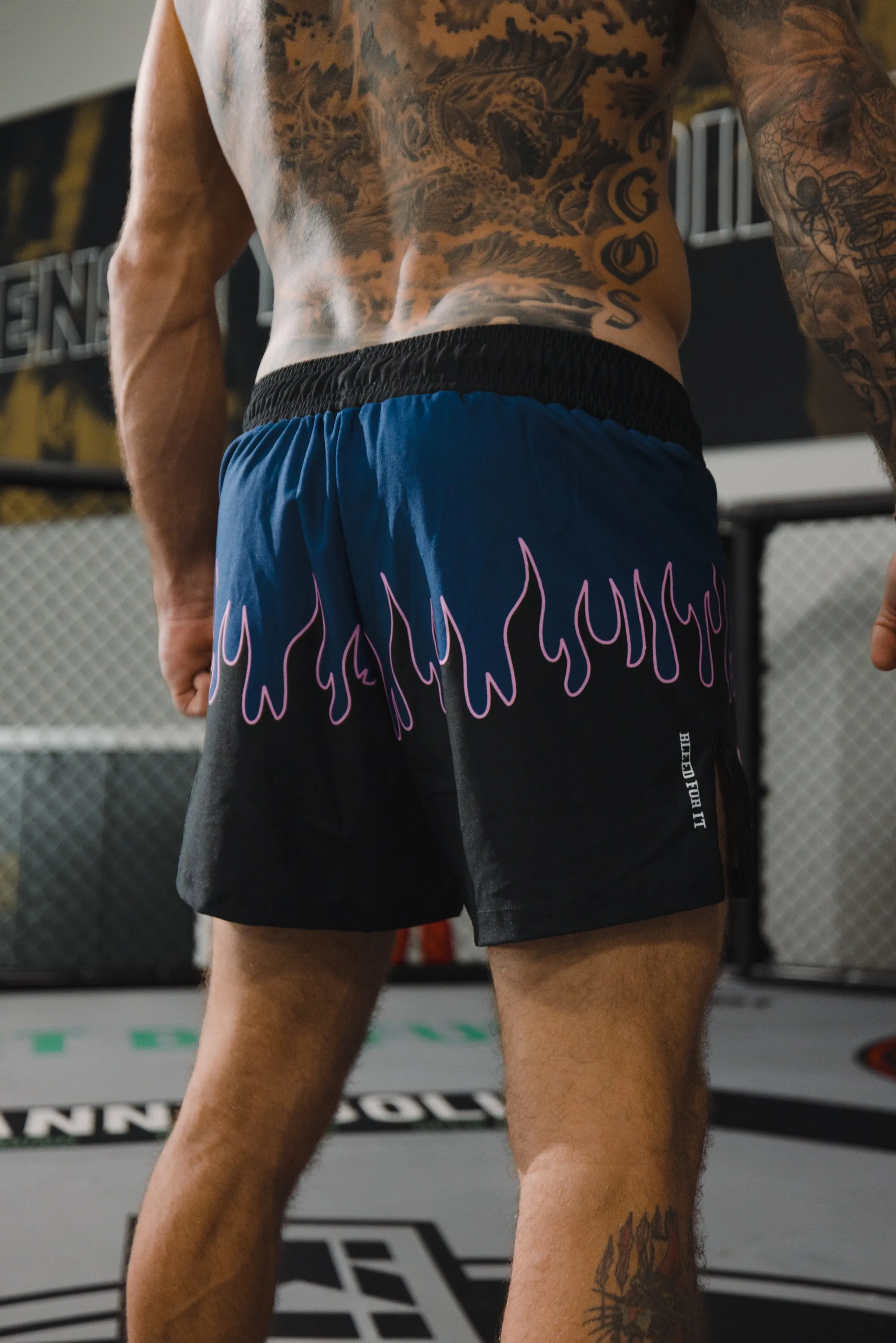 Fire FC Fight Shorts (5"&7“ Inseam) - Blue