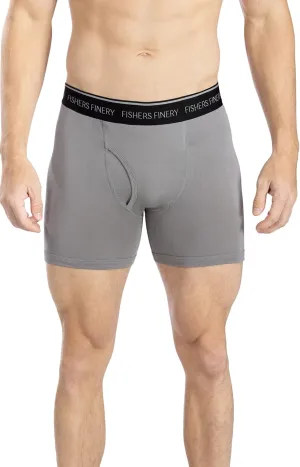 Fishers Finery Athletic Fit Modal Boxer Briefs Moisture Wicking Microfiber Underwear Multipack