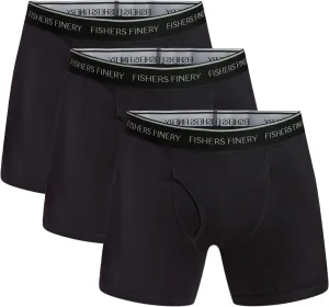 Fishers Finery Athletic Fit Modal Boxer Briefs Moisture Wicking Microfiber Underwear Multipack