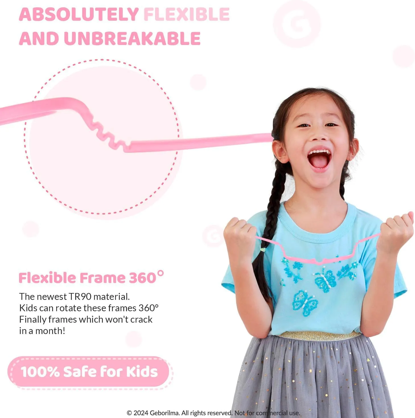 Flexible Glasses Frames for Kids - XS Eyeglasses Unbreakable 1-3 Years - Toddler Frame