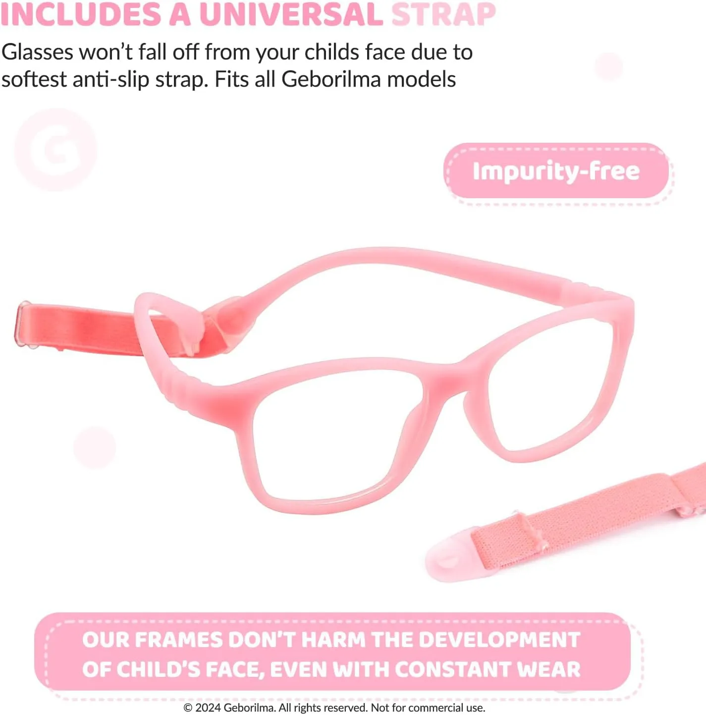 Flexible Glasses Frames for Kids - XS Eyeglasses Unbreakable 1-3 Years - Toddler Frame