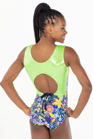Floral Fun Open Back Leotard