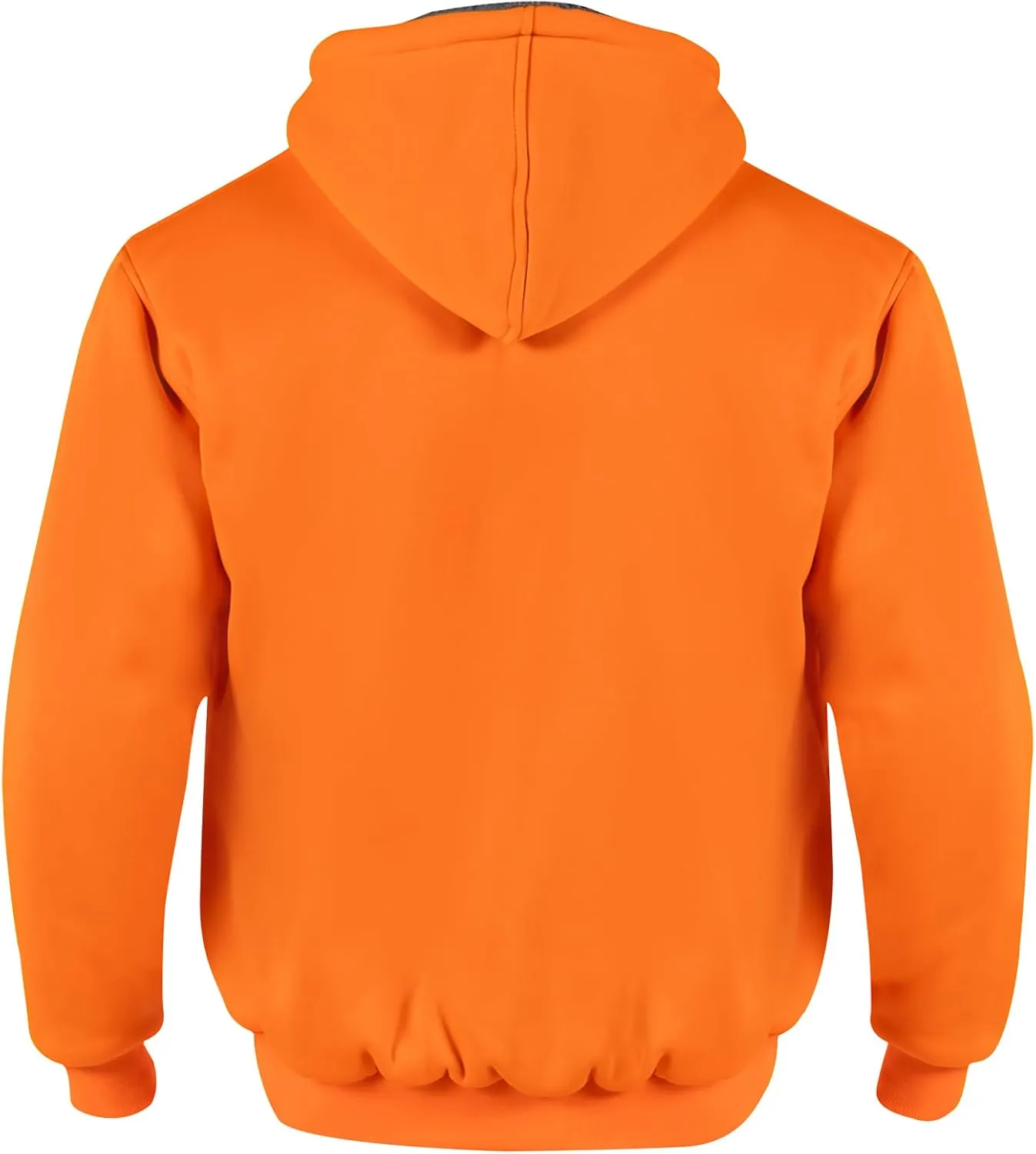 FONIRRA Hi Vis Hoodie for Men Sherpa Fleece Lined Work Sweaters High Visibility Safety Construction Jacket with Zipper