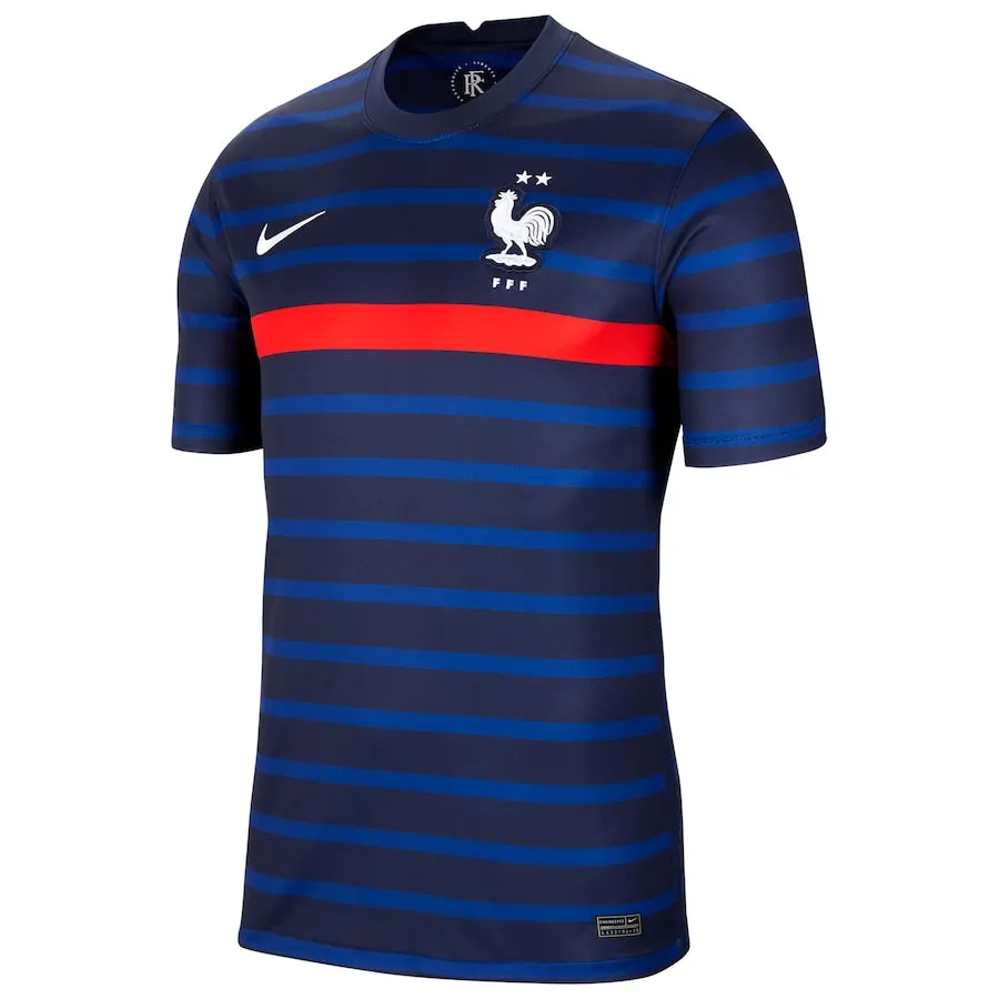 France National European Soccer Team Nike 2020/21 Home Replica Jersey - Blue