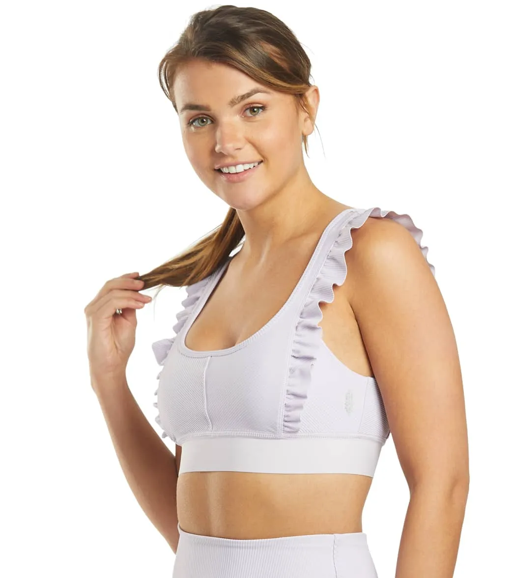 Free People Ruffle Me Up Yoga Sports Bra