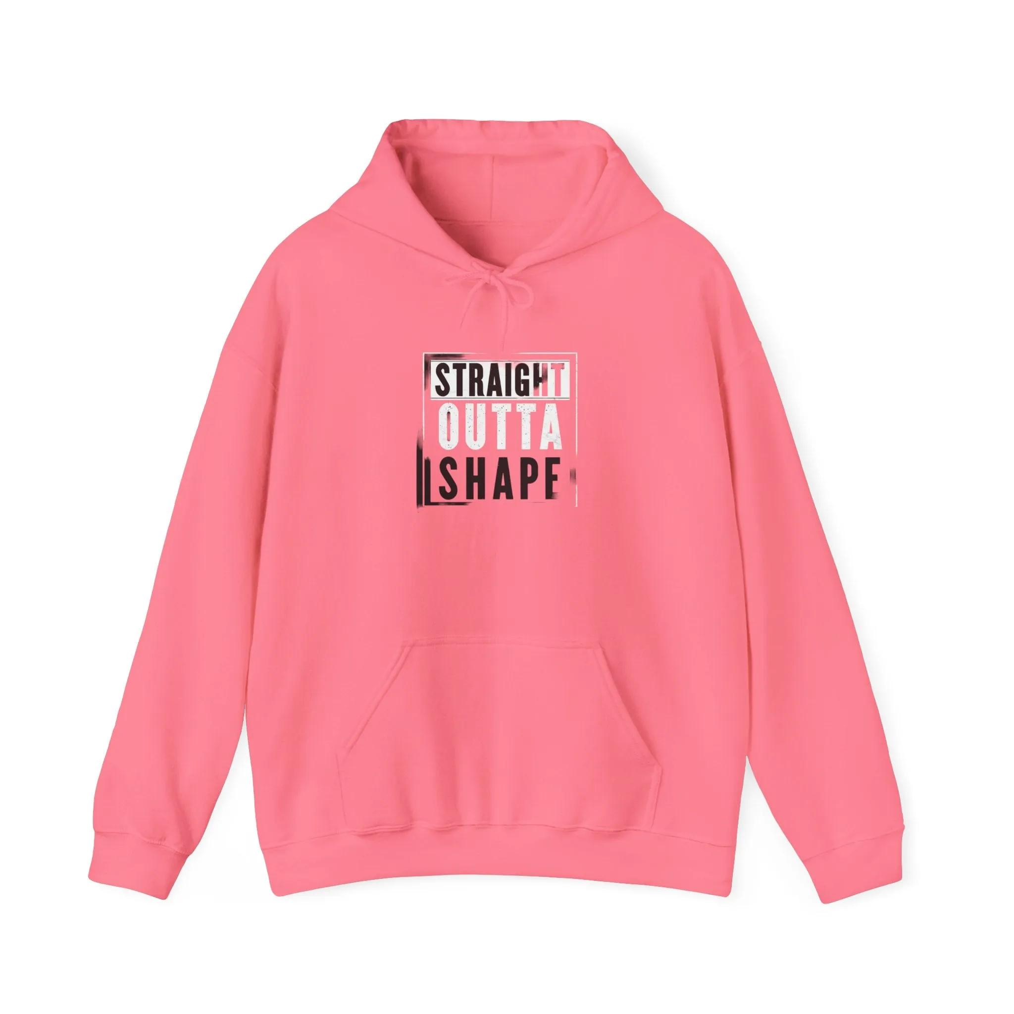 Funny Straight Outta Shape Hoodie, Unisex Sweatshirt for Fitness Lovers, Gym Humor Gift, Casual Wear, Quirky Workout Gear