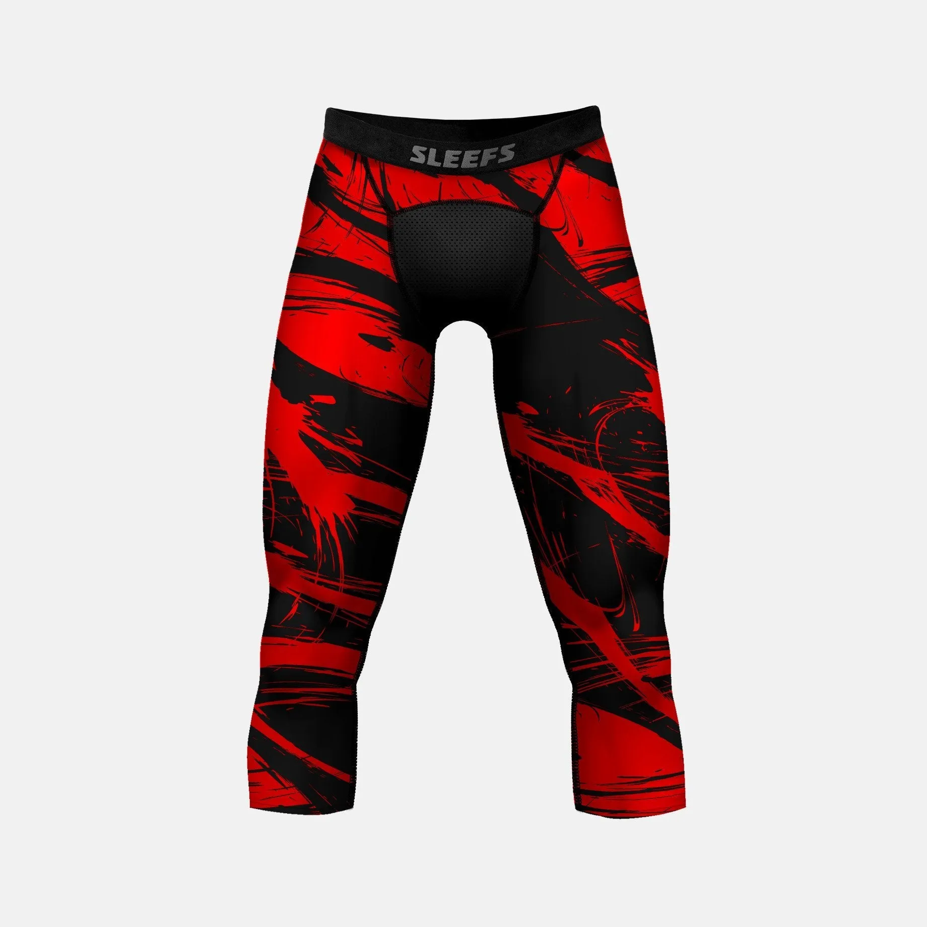 Fury Red Compression 3/4 tights / leggings
