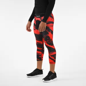 Fury Red Compression 3/4 tights / leggings