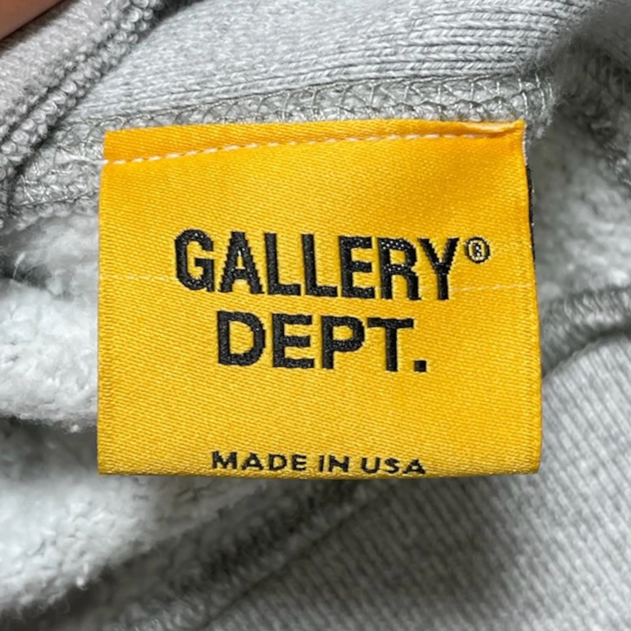 Gallery Department Gym Cut Off Sleeveless Hooded Sweatshirt Grey Black