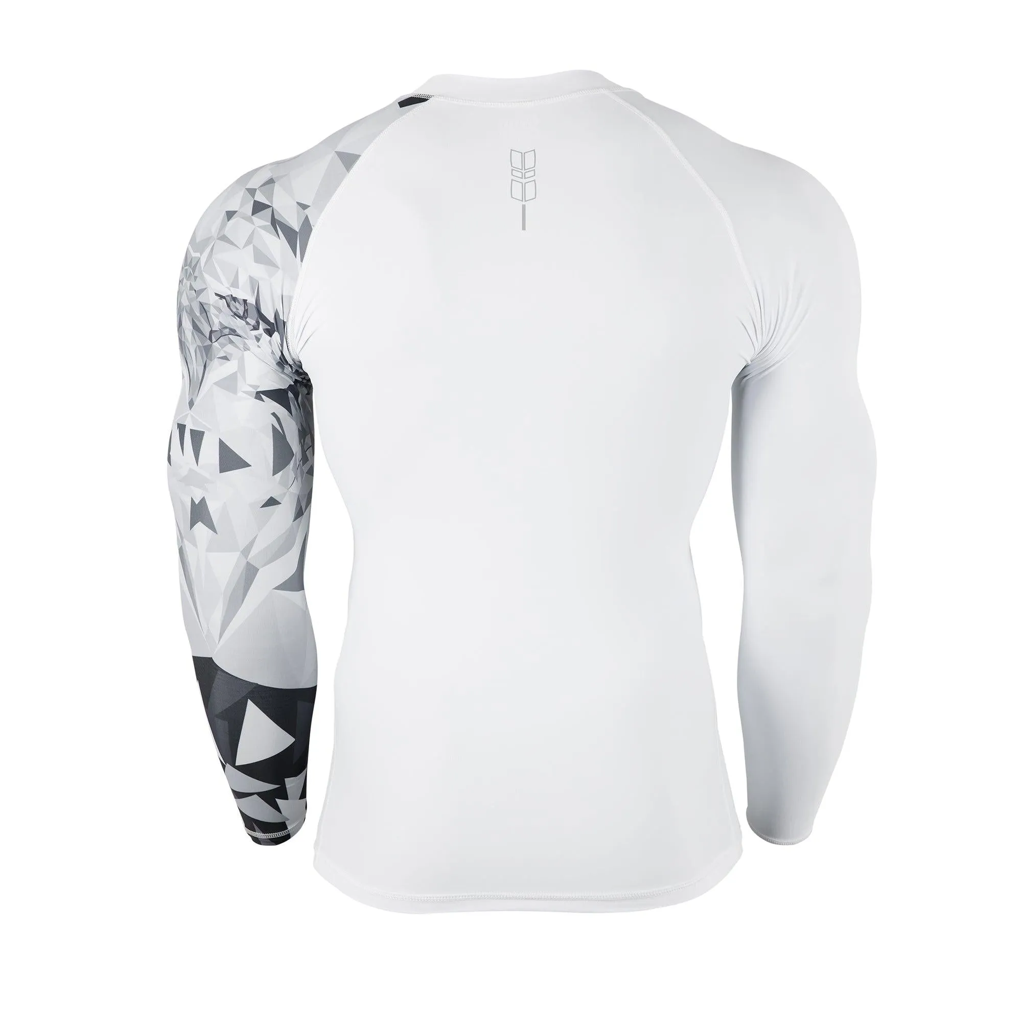 Geometric UPF50  Mens Rashguard with Zip - Eagle Style