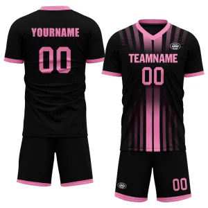 Gift Ideas,Custom Black Pink Soccer Sets Jersey Personalized SCJ101-D020131-5