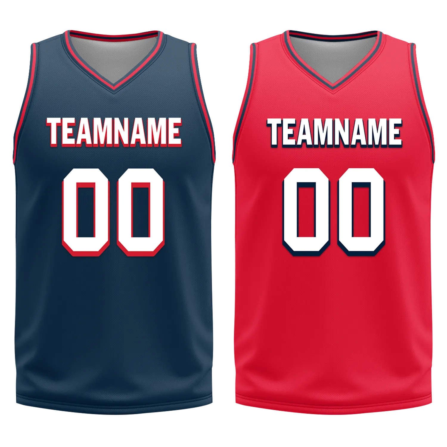 Gift Ideas,Custom Blue Red Classic Style Reversible Basketball Uniform Personalized BBJR-D017021