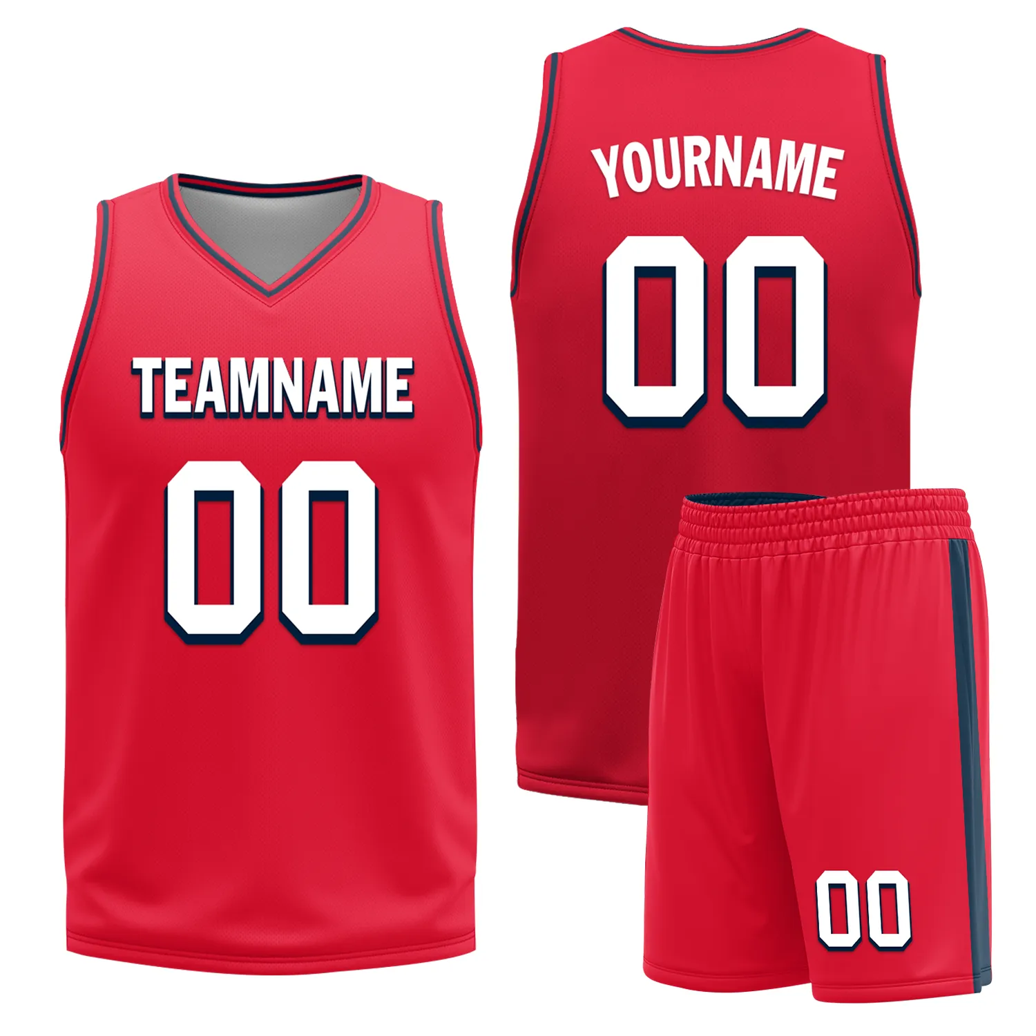 Gift Ideas,Custom Blue Red Classic Style Reversible Basketball Uniform Personalized BBJR-D017021