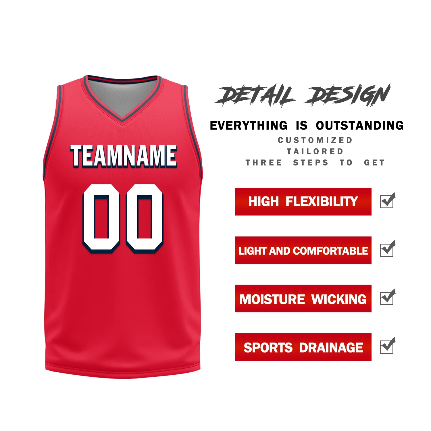 Gift Ideas,Custom Blue Red Classic Style Reversible Basketball Uniform Personalized BBJR-D017021