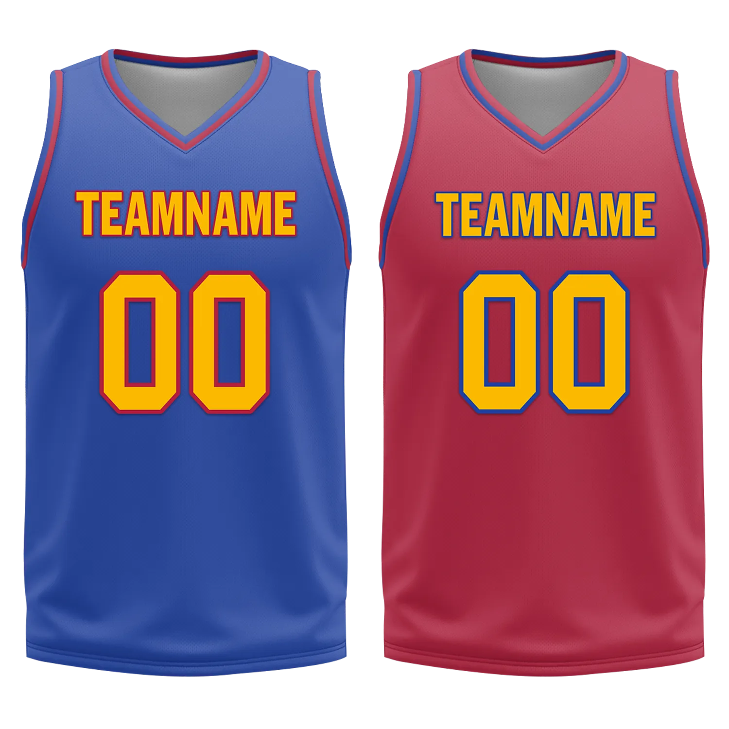 Gift Ideas,Custom Blue Red Classic Style Reversible Basketball Uniform Personalized BBJR-D017029