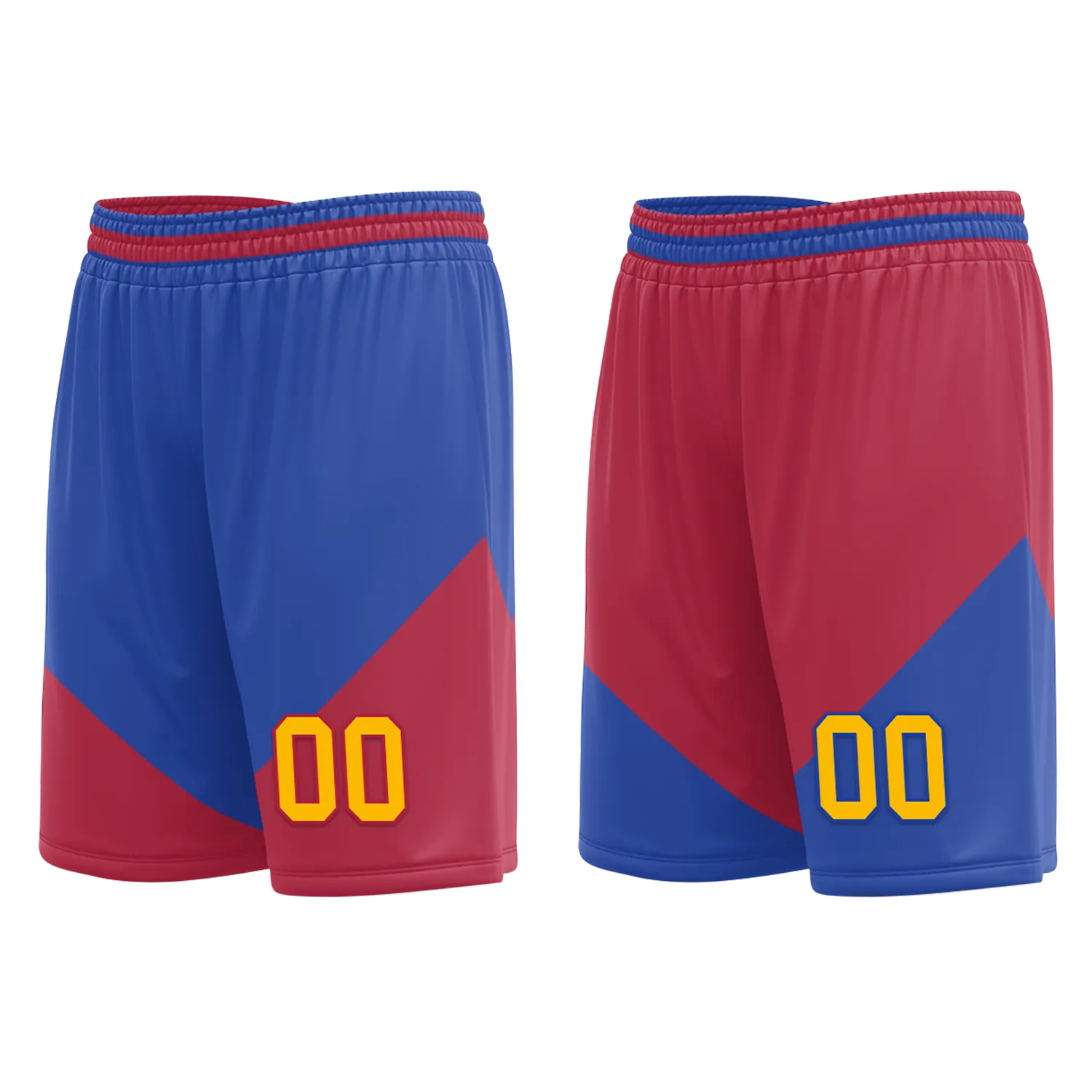 Gift Ideas,Custom Blue Red Classic Style Reversible Basketball Uniform Personalized BBJR-D017029