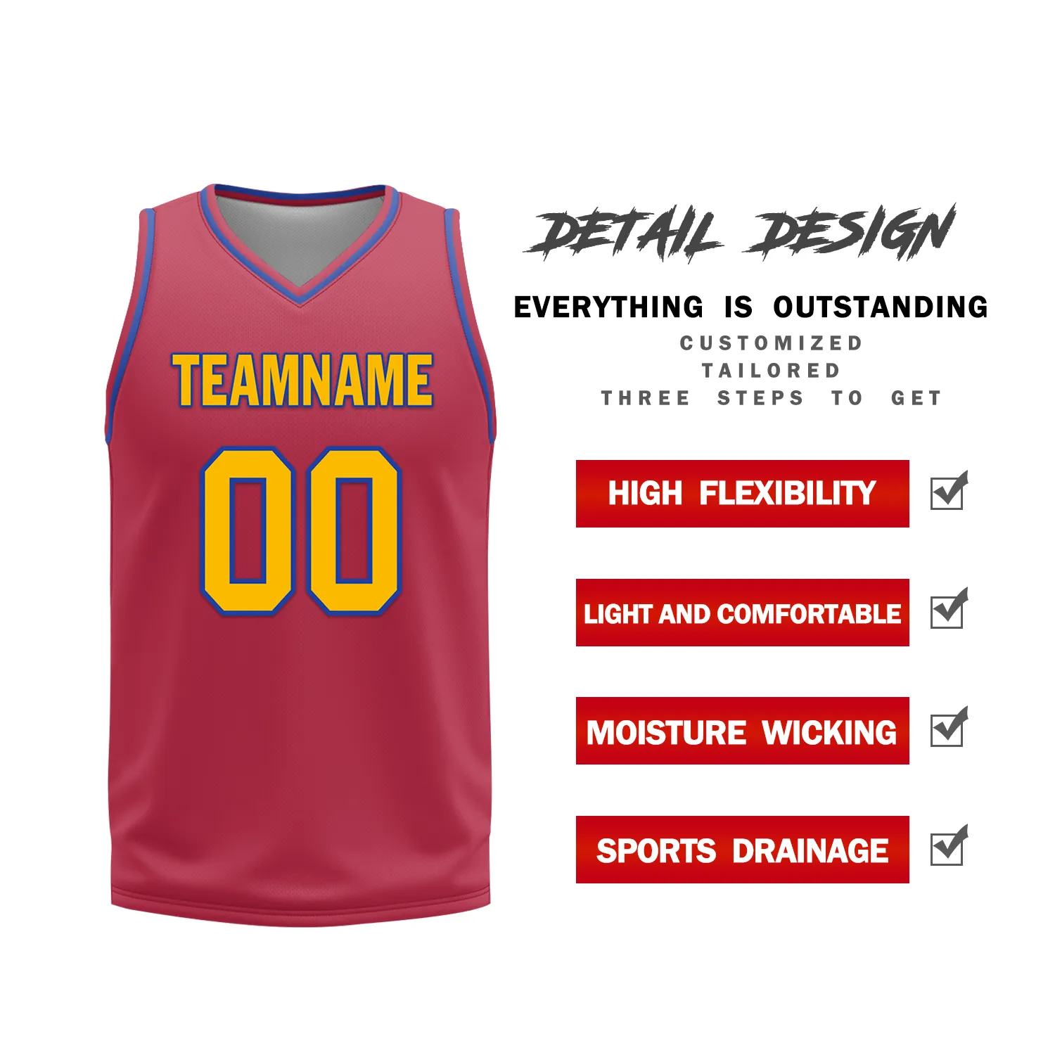 Gift Ideas,Custom Blue Red Classic Style Reversible Basketball Uniform Personalized BBJR-D017029