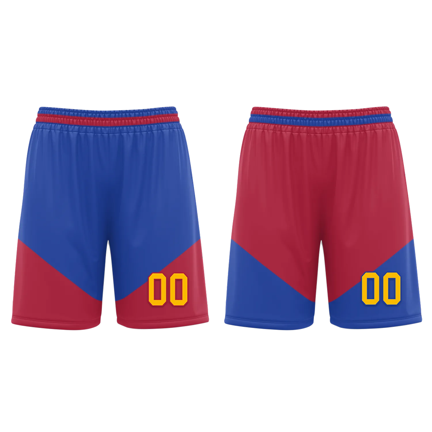 Gift Ideas,Custom Blue Red Classic Style Reversible Basketball Uniform Personalized BBJR-D017029