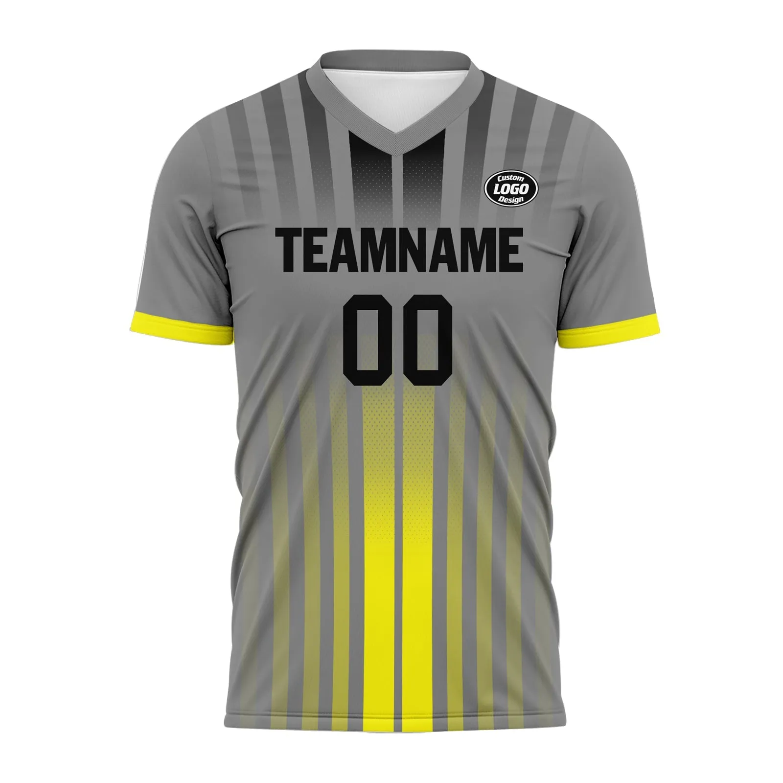Gift Ideas,Custom Gray Yellow Soccer Sets Jersey Personalized SCJ101-D020131-9