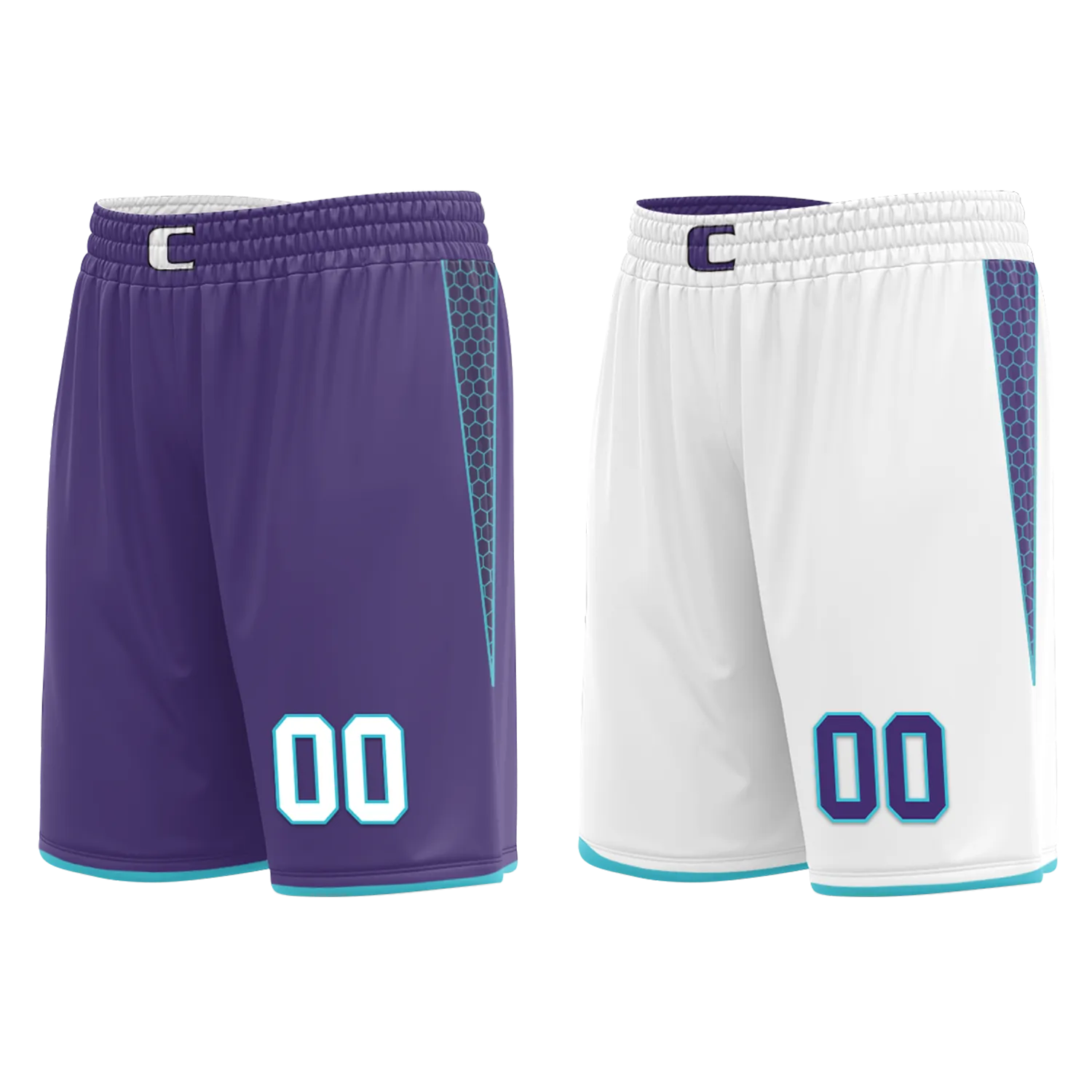 Gift Ideas,Custom Purple White Classic Style Reversible Basketball Uniform Personalized BBJR-D017014