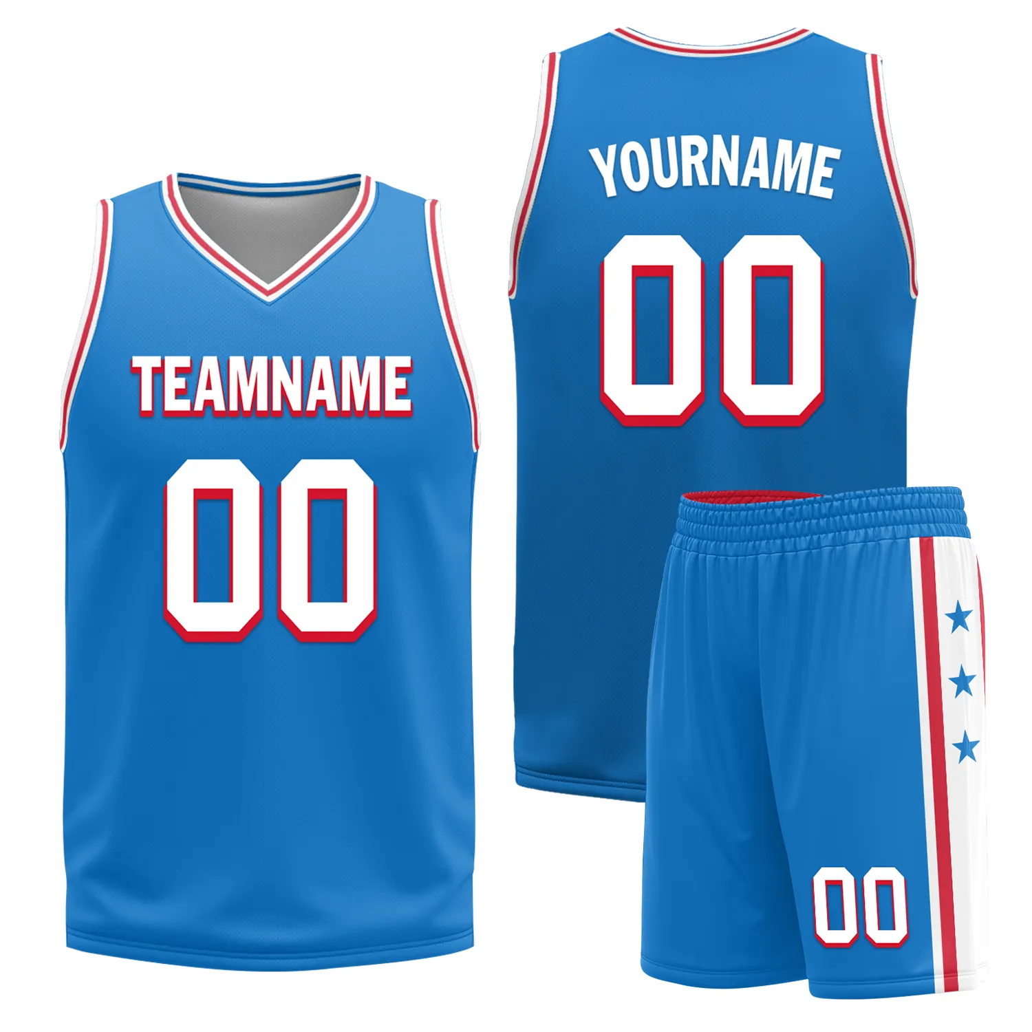 Gift Ideas,Custom Red Blue Classic Style Reversible Basketball Uniform Personalized BBJR-D017022