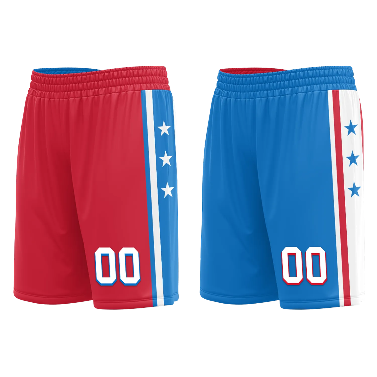 Gift Ideas,Custom Red Blue Classic Style Reversible Basketball Uniform Personalized BBJR-D017022