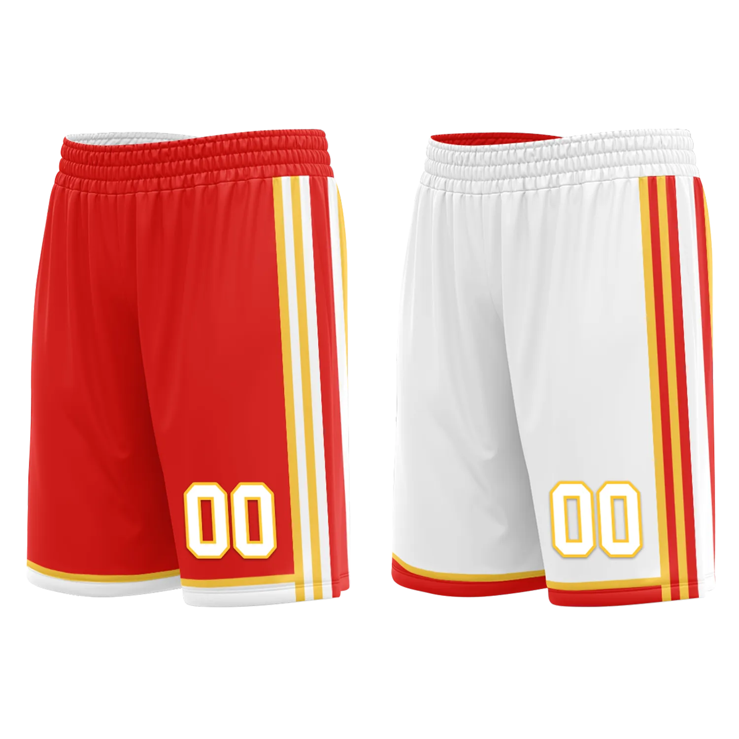 Gift Ideas,Custom Red White Classic Style Reversible Basketball Uniform Personalized BBJR-D017027
