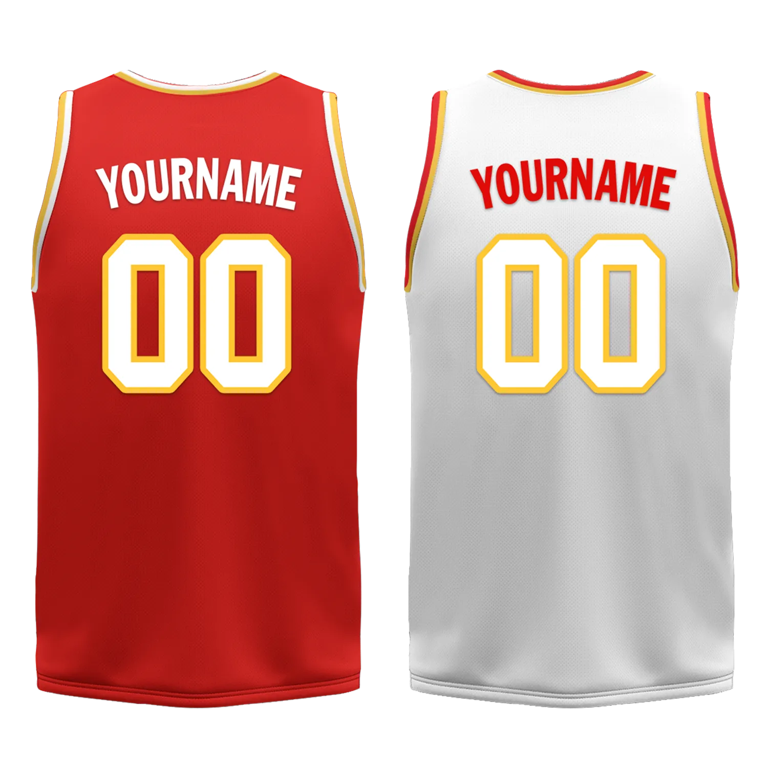 Gift Ideas,Custom Red White Classic Style Reversible Basketball Uniform Personalized BBJR-D017027