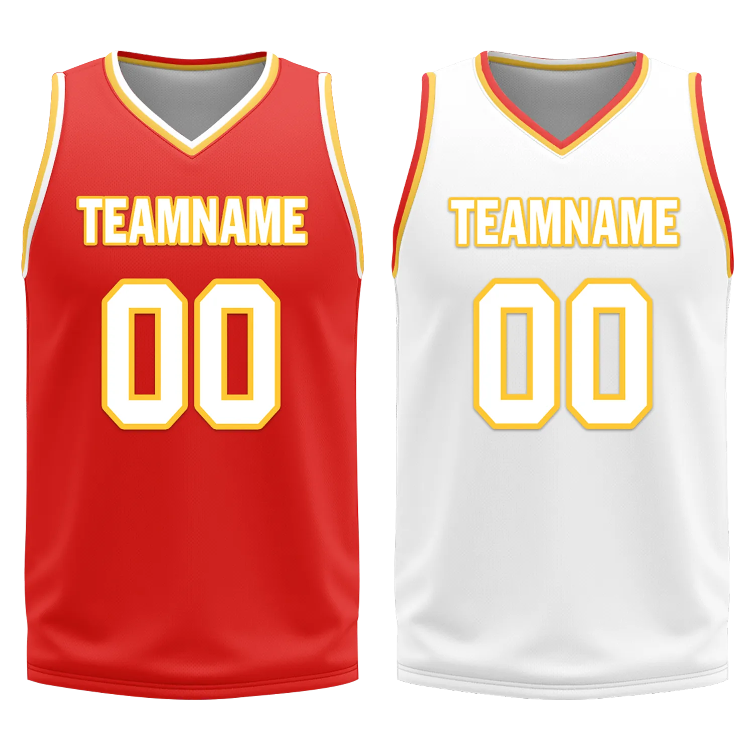 Gift Ideas,Custom Red White Classic Style Reversible Basketball Uniform Personalized BBJR-D017027