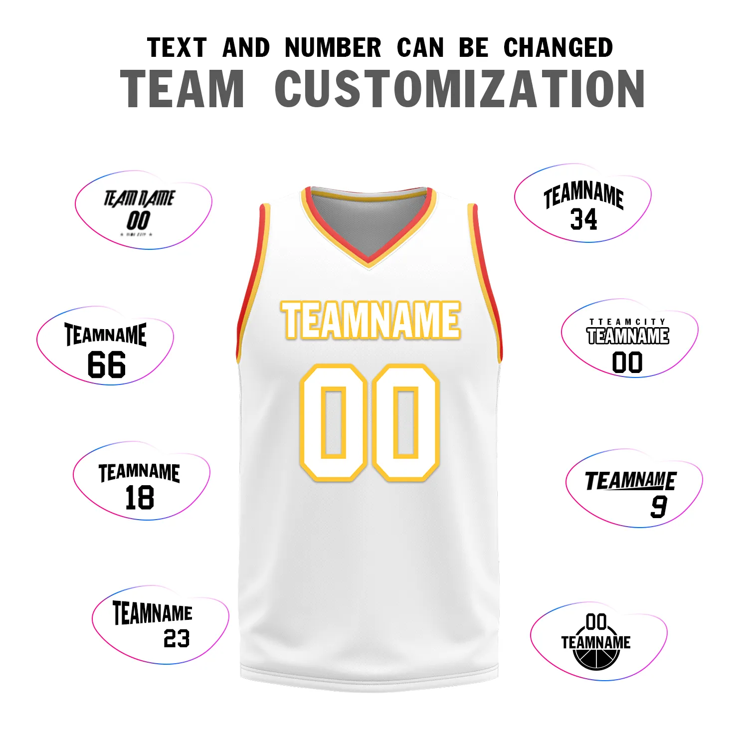 Gift Ideas,Custom Red White Classic Style Reversible Basketball Uniform Personalized BBJR-D017027