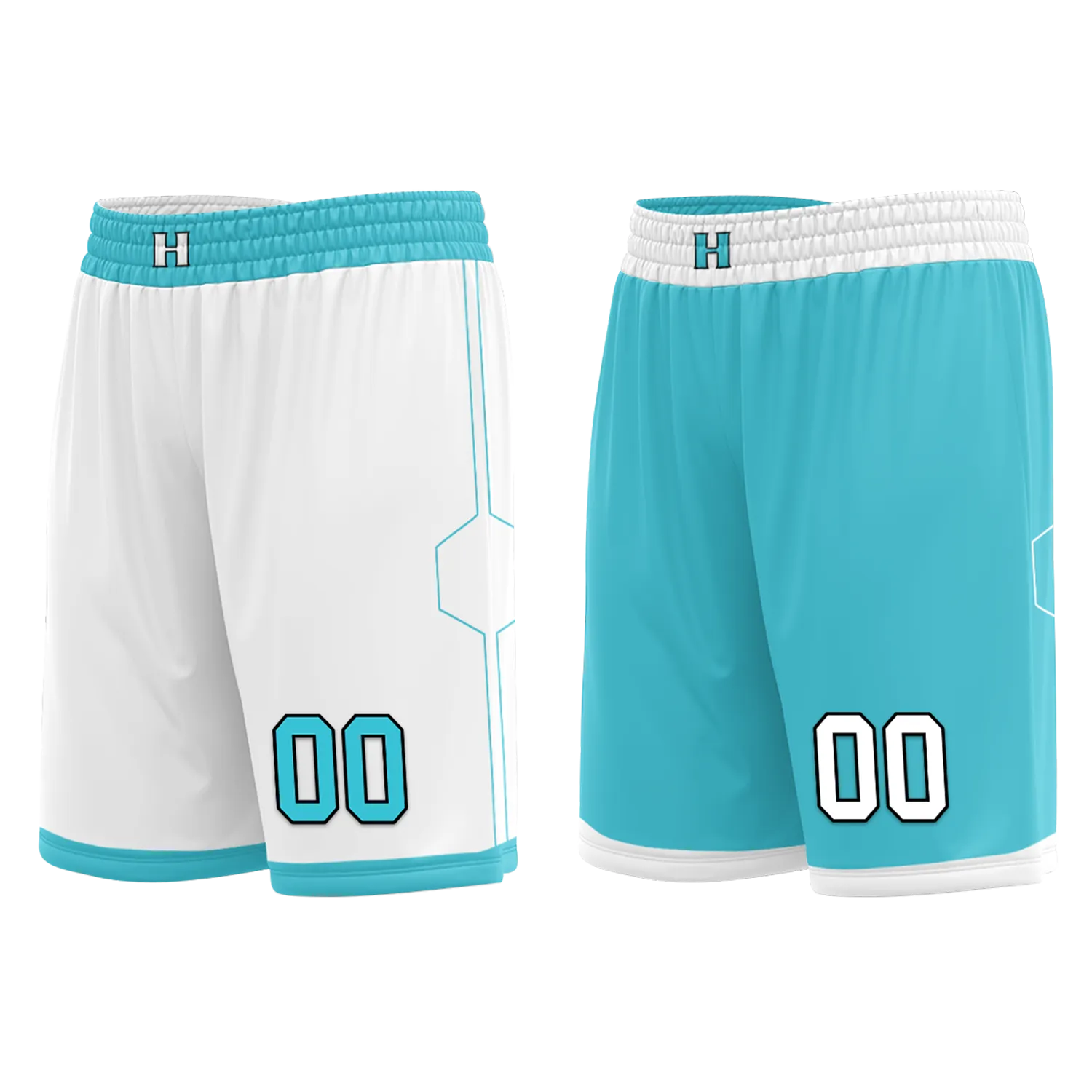 Gift Ideas,Custom White Blue Classic Style Reversible Basketball Uniform Personalized BBJR-D017013