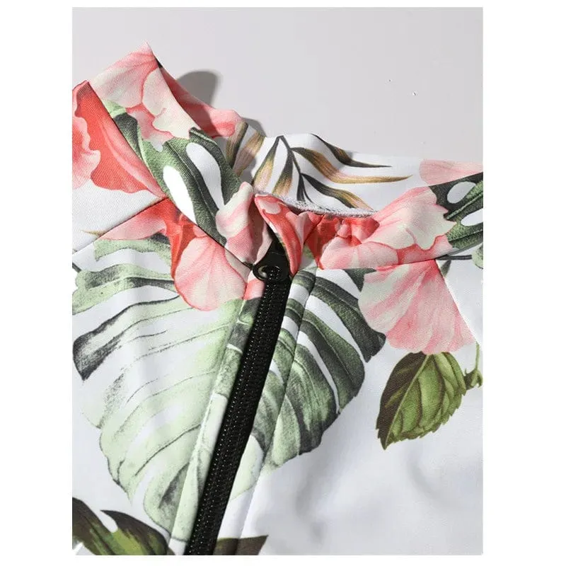Girls Floral Surfing Swimwear