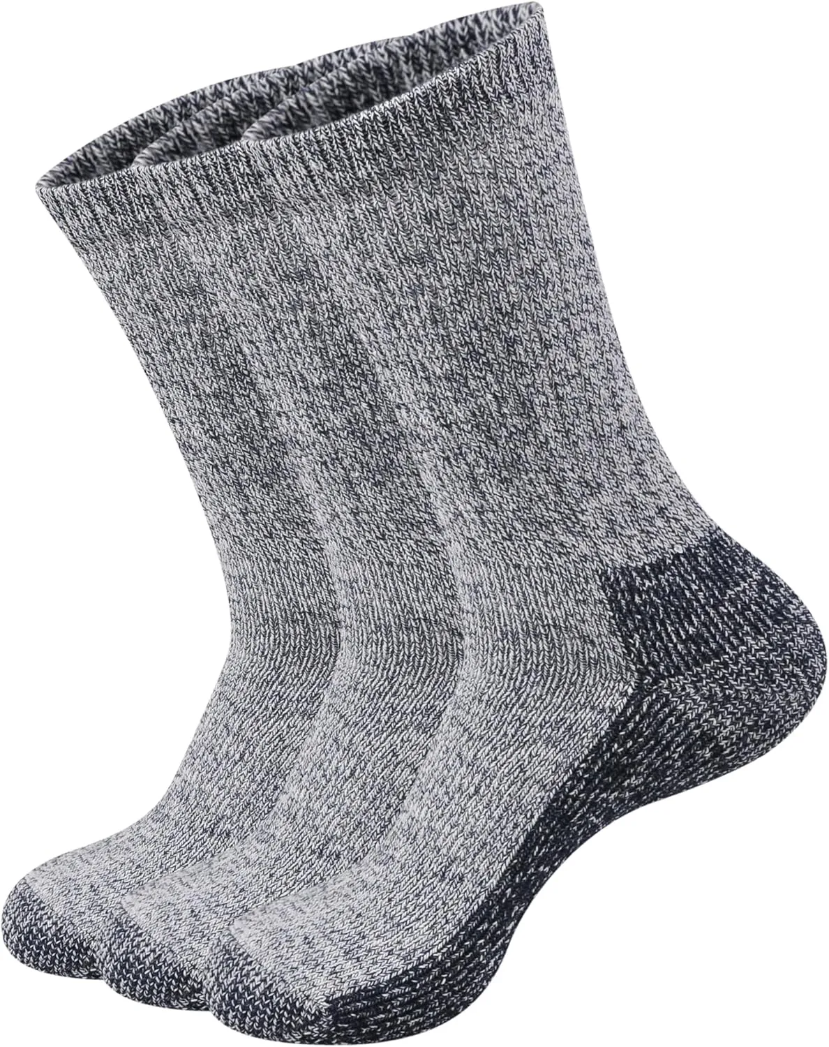GKX Men's Merino Wool Moisture Wicking Outdoor Hiking Trekking Work Cushion Crew Socks 9-11,10-13