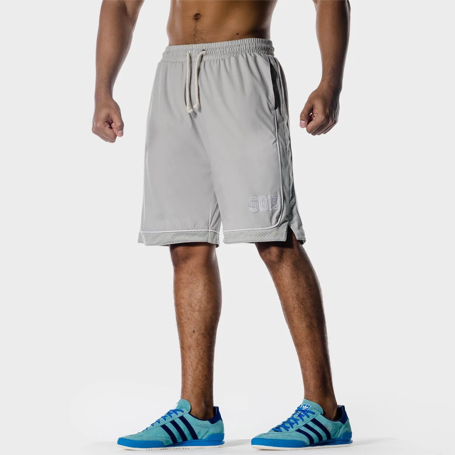 Golden Era Basketball Shorts - Light Grey Marl